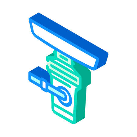 garbage disposal isometric icon vector. garbage disposal sign. isolated symbol illustrationのイラスト素材