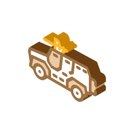 military vehicle isometric icon vector. military vehicle sign. isolated symbol illustrationのイラスト素材