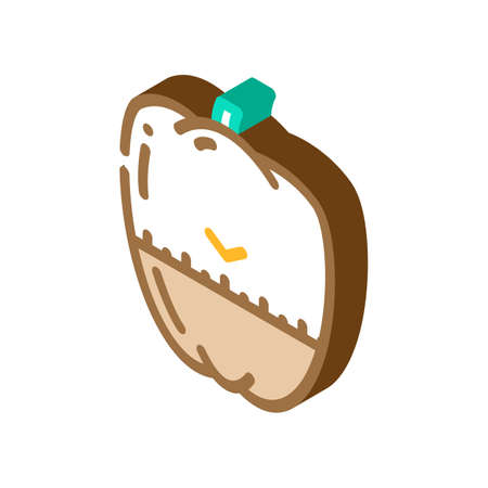 cooking time timer isometric icon vector. cooking time timer sign. isolated symbol illustrationのイラスト素材