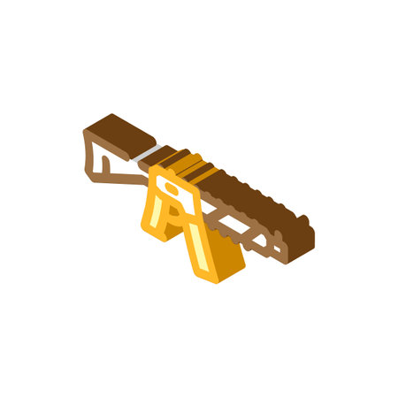 rifle weapon isometric icon vector. rifle weapon sign. isolated symbol illustrationのイラスト素材