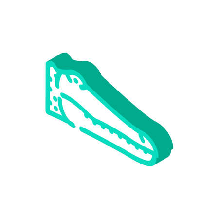 alligator reptile animal isometric icon vector. alligator reptile animal sign. isolated symbol illustrationのイラスト素材