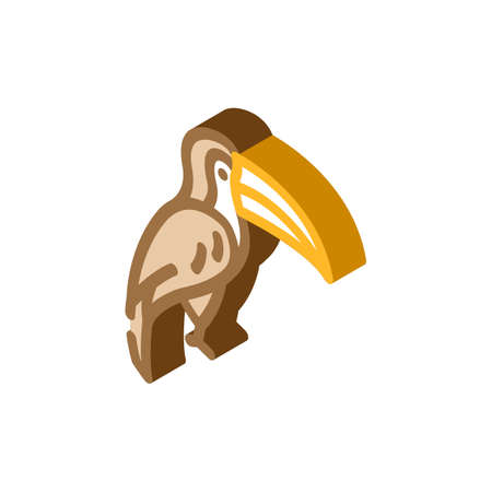 toucan bird isometric icon vector. toucan bird sign. isolated symbol illustrationのイラスト素材