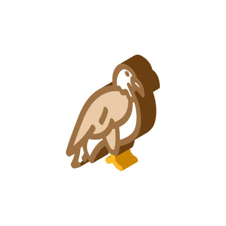eagle bird isometric icon vector. eagle bird sign. isolated symbol illustrationのイラスト素材