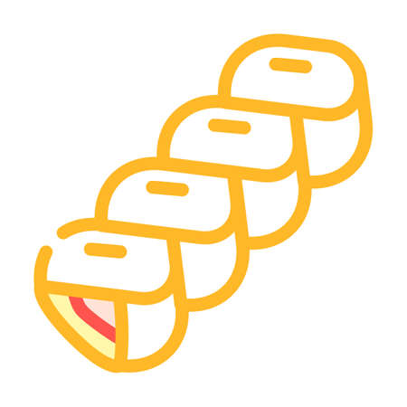 bun baked food color icon vector. bun baked food sign. isolated symbol illustrationのイラスト素材