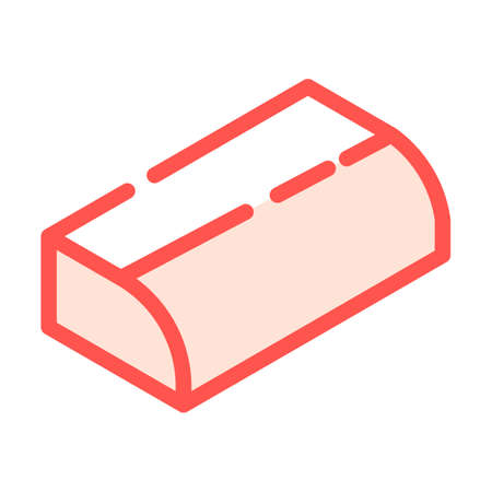 construction material facing brick color icon vector. construction material facing brick sign. isolated symbol illustrationのイラスト素材