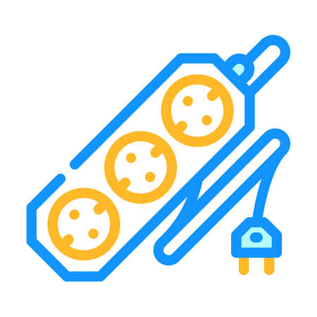 cord socket color icon vector. cord socket sign. isolated symbol illustrationのイラスト素材
