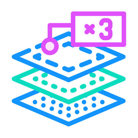 layers of napkins color icon vector. layers of napkins sign. isolated symbol illustrationのイラスト素材