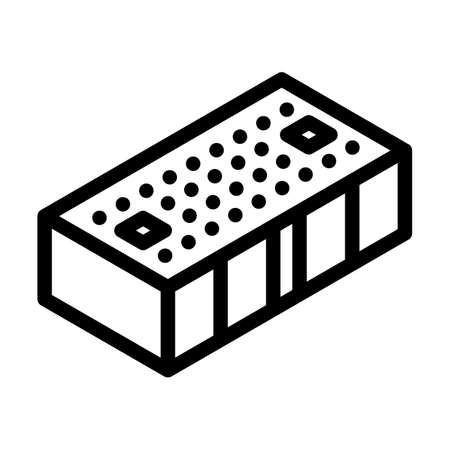 brick for building house line icon vector. brick for building house sign. isolated contour symbol black illustrationのイラスト素材