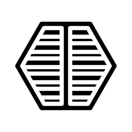 ventilation system glyph icon vector. ventilation system sign. isolated contour symbol black illustrationのイラスト素材