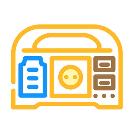 portable power station color icon vector. portable power station sign. isolated symbol illustrationのイラスト素材