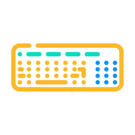 keyboard computer color icon vector. keyboard computer sign. isolated symbol illustrationのイラスト素材