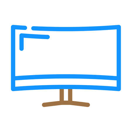 monitor computer display color icon vector. monitor computer display sign. isolated symbol illustrationのイラスト素材