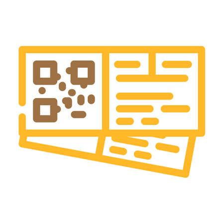 tickets for train travel color icon vector. tickets for train travel sign. isolated symbol illustrationのイラスト素材