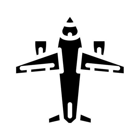 airplane transport glyph icon vector. airplane transport sign. isolated contour symbol black illustrationのイラスト素材