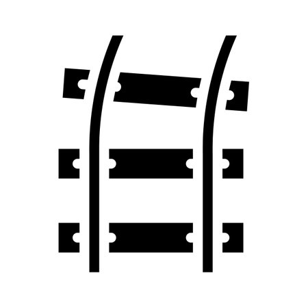 rail road glyph icon vector. rail road sign. isolated contour symbol black illustrationのイラスト素材