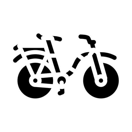 bike transport glyph icon vector. bike transport sign. isolated contour symbol black illustrationのイラスト素材