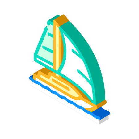 yacht marine transport isometric icon vector. yacht marine transport sign. isolated symbol illustrationのイラスト素材