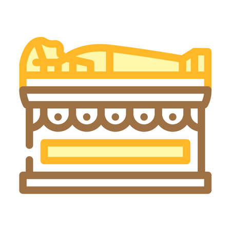 sarcophagus pharaoh color icon vector. sarcophagus pharaoh sign. isolated symbol illustrationのイラスト素材