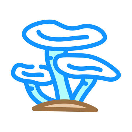fungus mushroom color icon vector. fungus mushroom sign. isolated symbol illustrationのイラスト素材