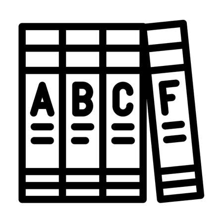 encyclopedia book line icon vector. encyclopedia book sign. isolated contour symbol black illustrationのイラスト素材