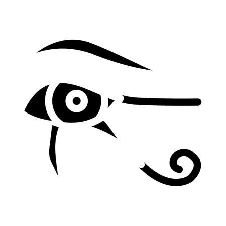 mythology of egypt glyph icon vector. mythology of egypt sign. isolated contour symbol black illustrationのイラスト素材