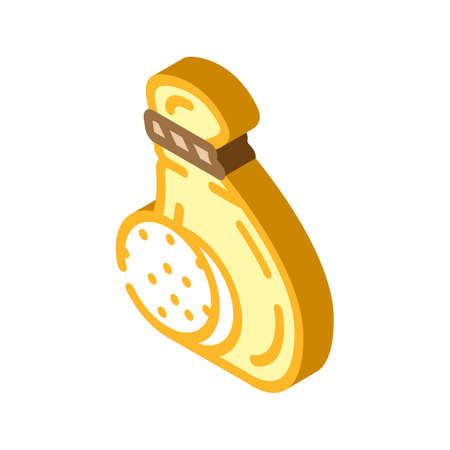 provolone cheese isometric icon vector. provolone cheese sign. isolated symbol illustrationのイラスト素材