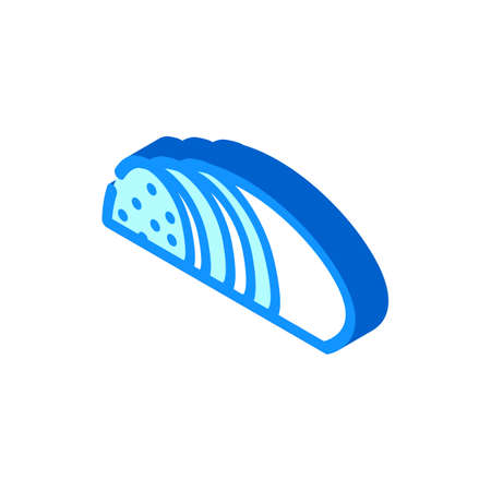 mozzarella cheese isometric icon vector. mozzarella cheese sign. isolated symbol illustrationのイラスト素材