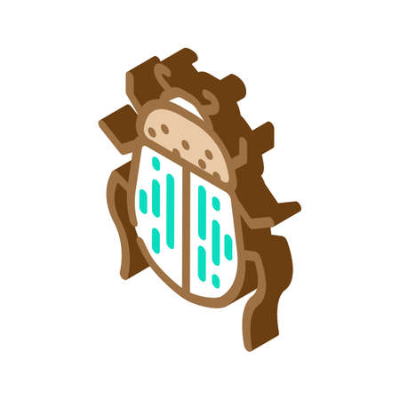 beetle bug egypt isometric icon vector. beetle bug egypt sign. isolated symbol illustrationのイラスト素材