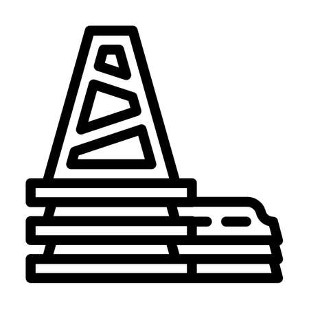 chips for training line icon vector. chips for training sign. isolated contour symbol black illustrationのイラスト素材