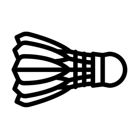 badminton sportive game line icon vector. badminton sportive game sign. isolated contour symbol black illustrationのイラスト素材
