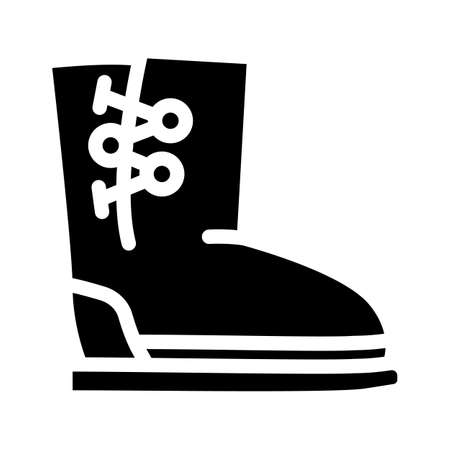oogie footwear glyph icon vector. oogie footwear sign. isolated contour symbol black illustrationのイラスト素材