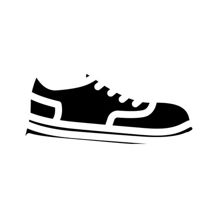 sneakers wear glyph icon vector. sneakers wear sign. isolated contour symbol black illustrationのイラスト素材