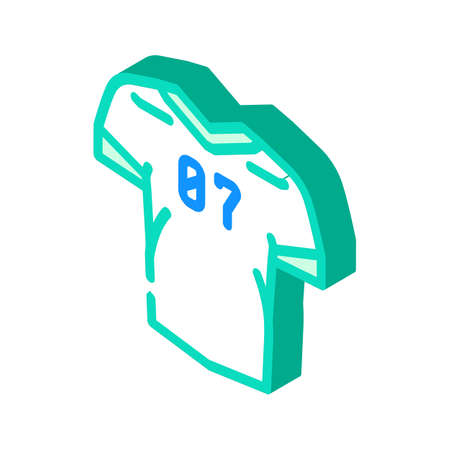 jersey clothing isometric icon vector. jersey clothing sign. isolated symbol illustrationのイラスト素材