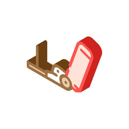 powerline sled isometric icon vector. powerline sled sign. isolated symbol illustrationのイラスト素材