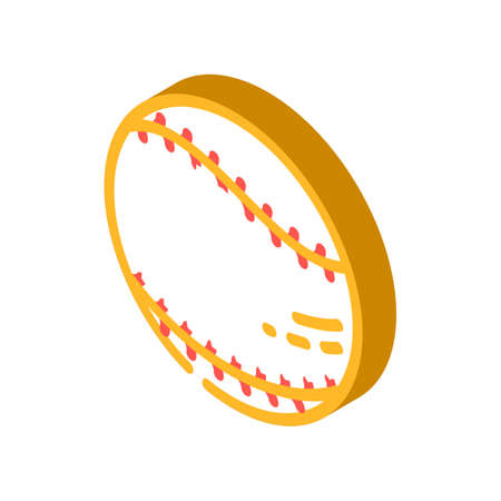 baseball ball isometric icon vector. baseball ball sign. isolated symbol illustrationのイラスト素材