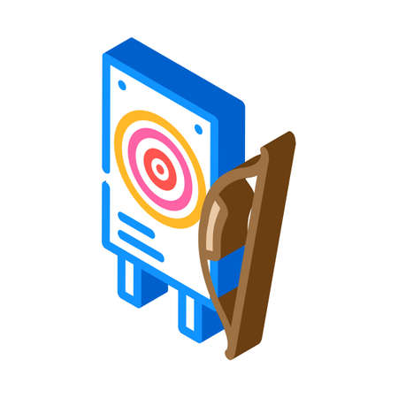 archery sport isometric icon vector. archery sport sign. isolated symbol illustrationのイラスト素材