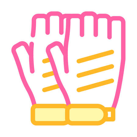 gloves bicyclist color icon vector. gloves bicyclist sign. isolated symbol illustrationのイラスト素材