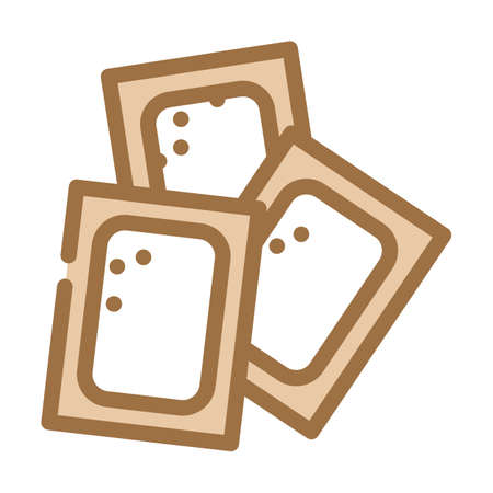 block chocolate color icon vector. block chocolate sign. isolated symbol illustrationのイラスト素材