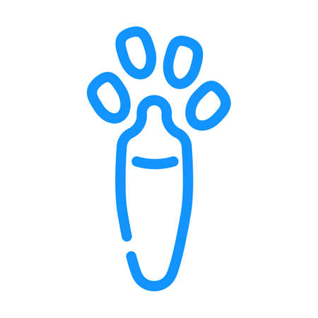 rabbit hoof print color icon vector. rabbit hoof print sign. isolated symbol illustrationのイラスト素材