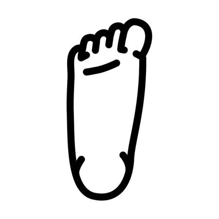 footprint barefoot human line icon vector. footprint barefoot human sign. isolated contour symbol black illustrationのイラスト素材