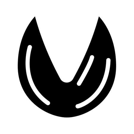 horse leg print glyph icon vector. horse leg print sign. isolated contour symbol black illustrationのイラスト素材