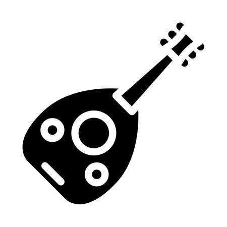 middle eastern music glyph icon vector. middle eastern music sign. isolated contour symbol black illustrationのイラスト素材