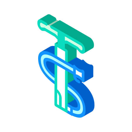 pump tool isometric icon vector. pump tool sign. isolated symbol illustrationのイラスト素材