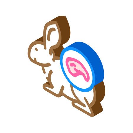 rabbit meat isometric icon vector. rabbit meat sign. isolated symbol illustrationのイラスト素材