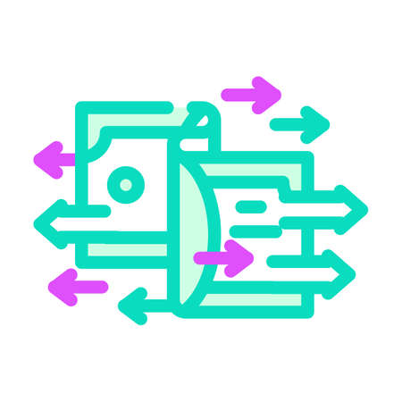 transfer money color icon vector. transfer money sign. isolated symbol illustrationのイラスト素材