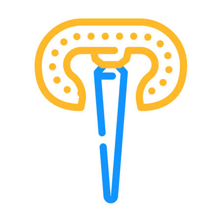 japan style hair pin color icon vector. japan style hair pin sign. isolated symbol illustrationのイラスト素材