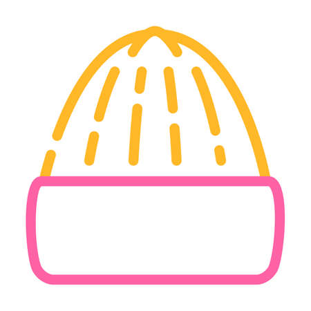 winter season hat color icon vector. winter season hat sign. isolated symbol illustrationのイラスト素材