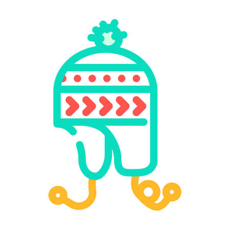 children hat color icon vector. children hat sign. isolated symbol illustration