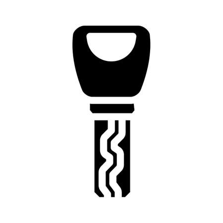 laser cut key glyph icon vector. laser cut key sign. isolated symbol illustrationのイラスト素材