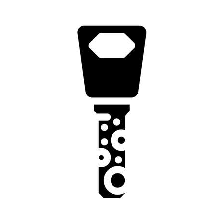 dimple key glyph icon vector. dimple key sign. isolated symbol illustrationのイラスト素材